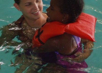 child in swim lesson